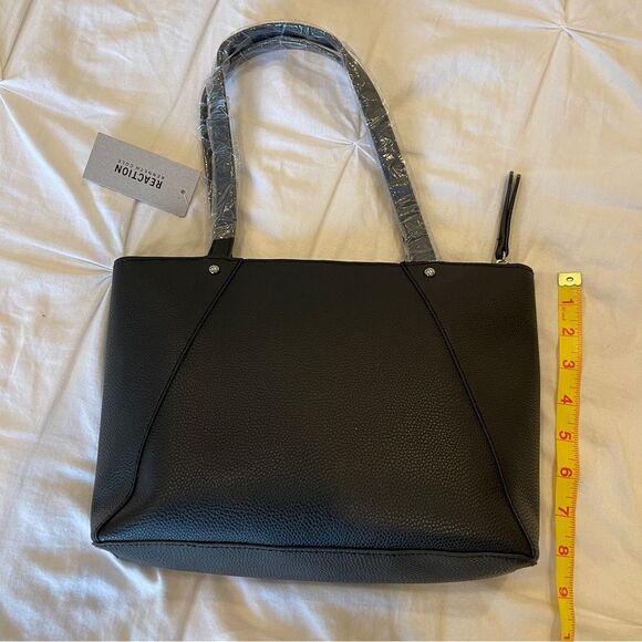 NWT Kenneth Cole Reaction Premstar Double Handle Black Purse Tote - Picture 4 of 13